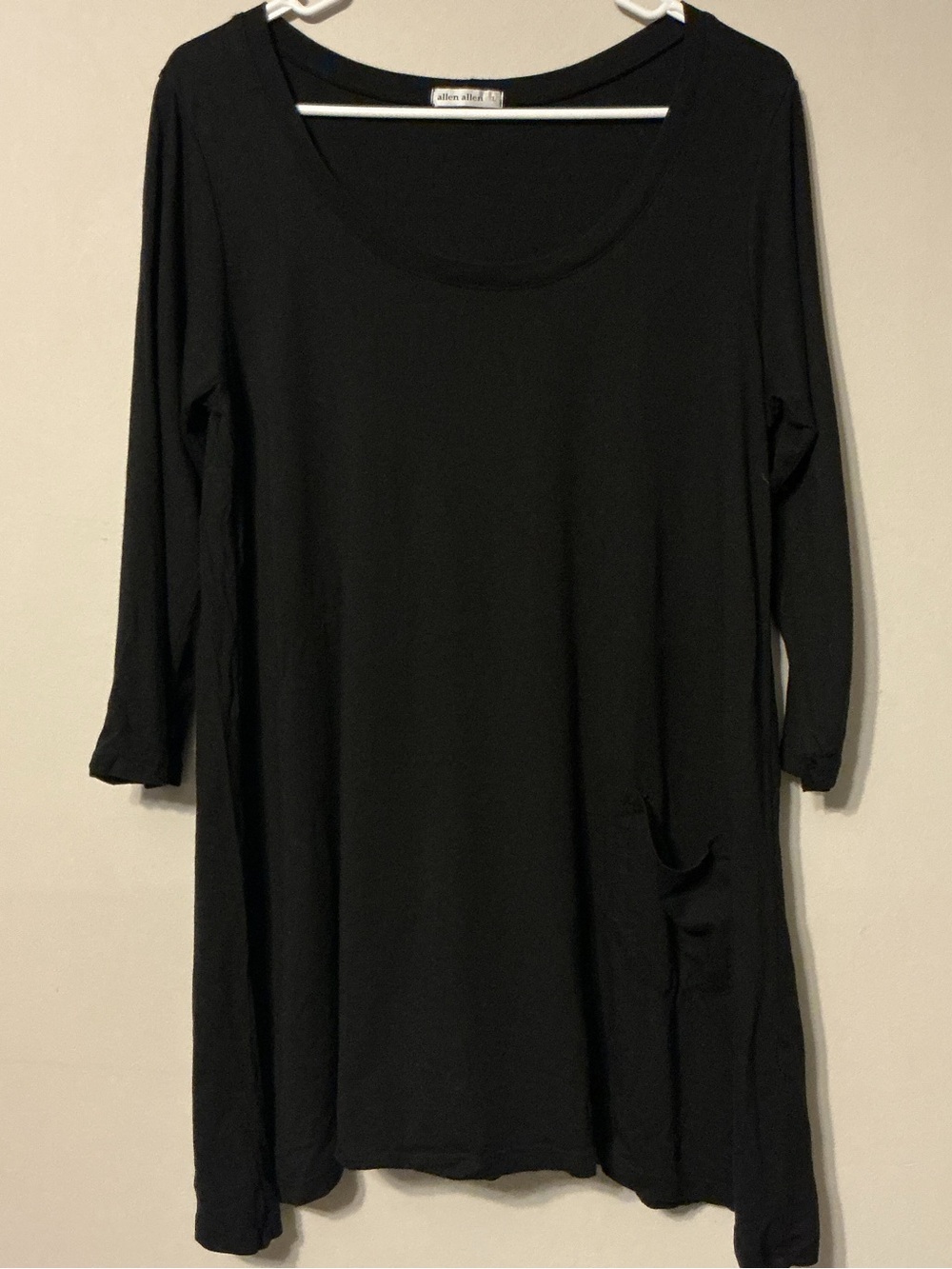 Allen Allen Black Tunic Top